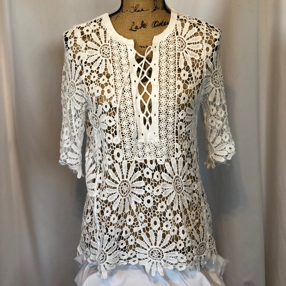 White crochet Top